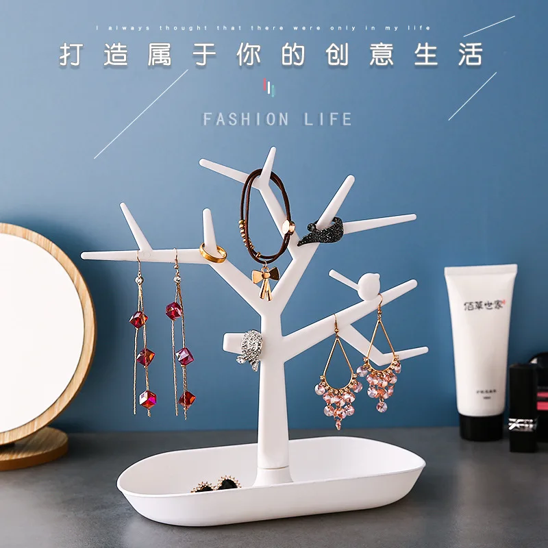 

10Pc Tree Branch Jewelry Storage Holder Stand For Earrings Necklace Rings Deer Antlers Jewelry Organizer