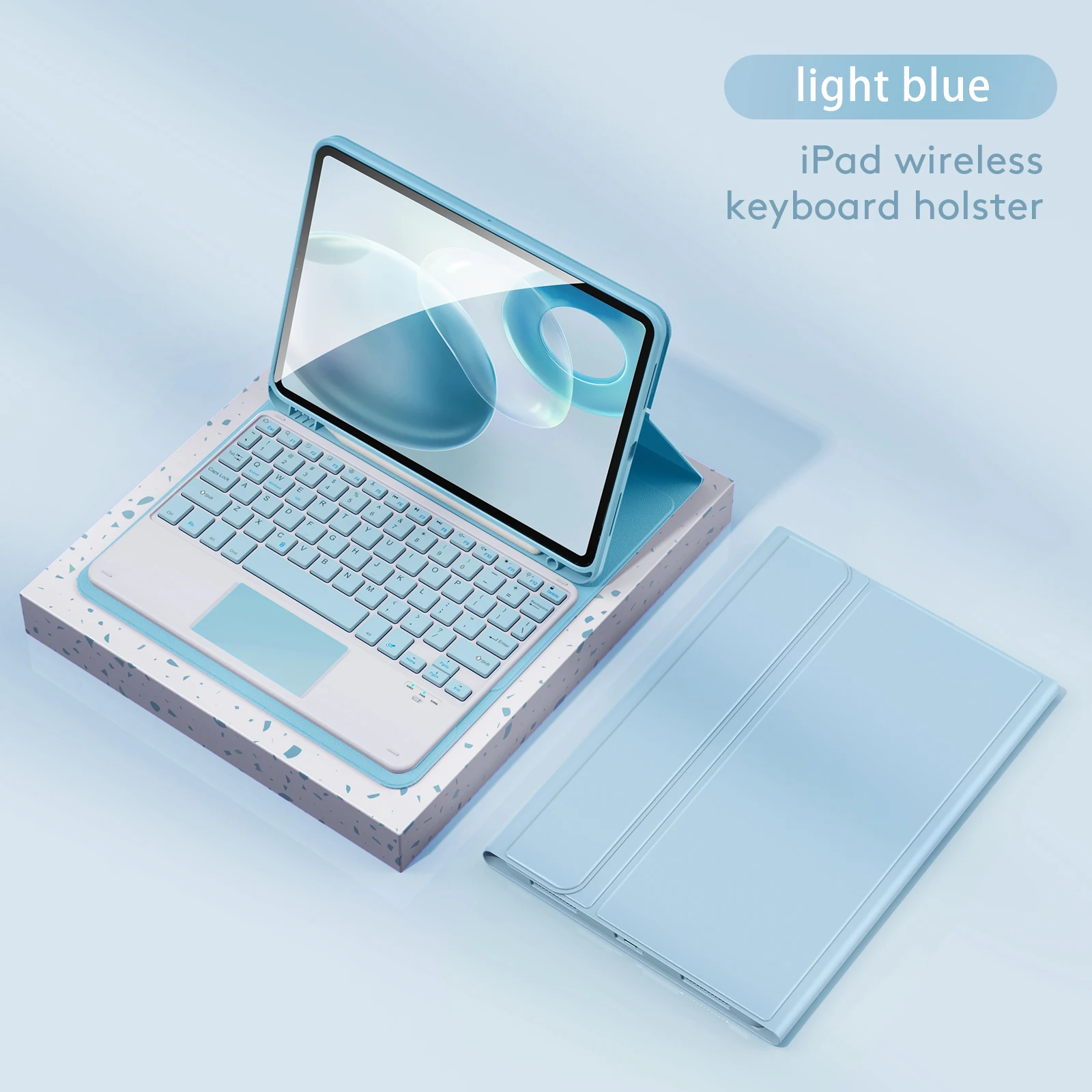 

Touchpad Keyboard Case for iPad 10th 10.9 2022 8th 9th 10.2 Air 4/5 Pro 11 Air 3 10.5 9.7 Cover W Pencil holder funda Keyboard