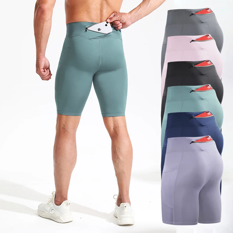 Men Outdoor Running Pocket Shorts Board GYM Exercise Fitness Legging