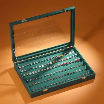 Big Size Jewelry Box Organizer Women Ring Necklace Jewelry Boxes Storage Bracelet Earrings Transparent Tray Display Accessories