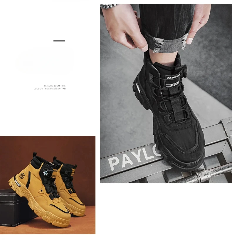 Boots Men Shoes Casual Cowboy Tactical Motorcycle Chelsea Ankle Work Leather Outdoor Designer Luxury Hiking Botas Hombre