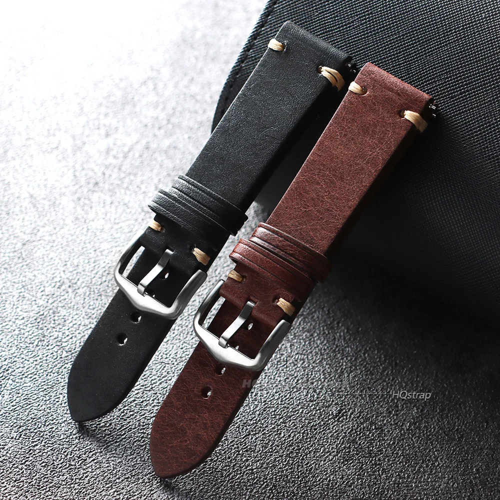 Artisan Genuine Leather Watchband with Quick Release