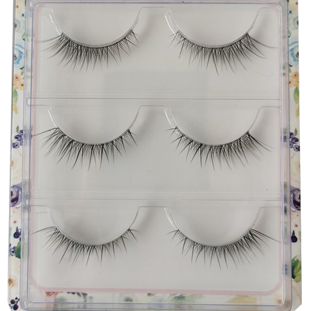 Wholesale Mink Eyelashes 3pair lashes invisible band mink lashes reusable false eyelashes Makeup in Bulk