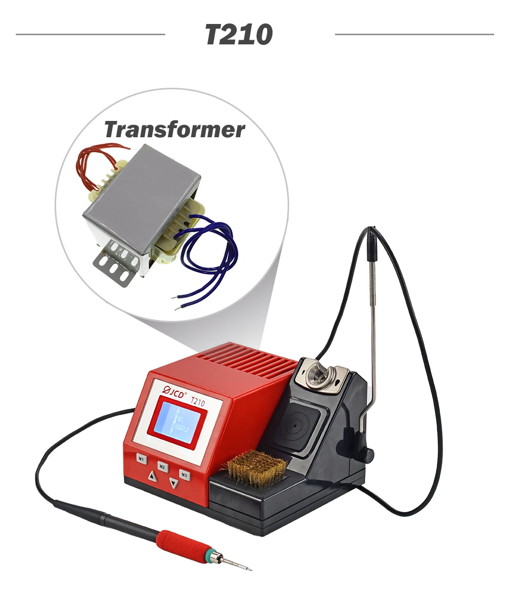 

T210 Soldering Station 85W LCD Digital Display Adjustable Temperature Soldering Iron Welding Rework Station Repair Tools JCD SMD