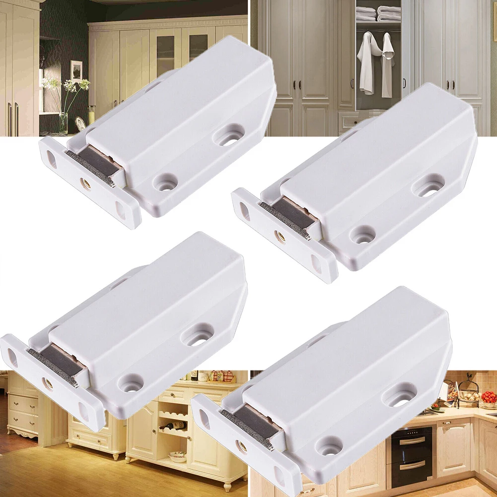 Description Picture 3 of item4Pcs Magnetic Door Catches Kitchen Cupboard Concealed Latch Wardrobe Cabinet Magnetic Suction Rebound Device Furniture Hardware