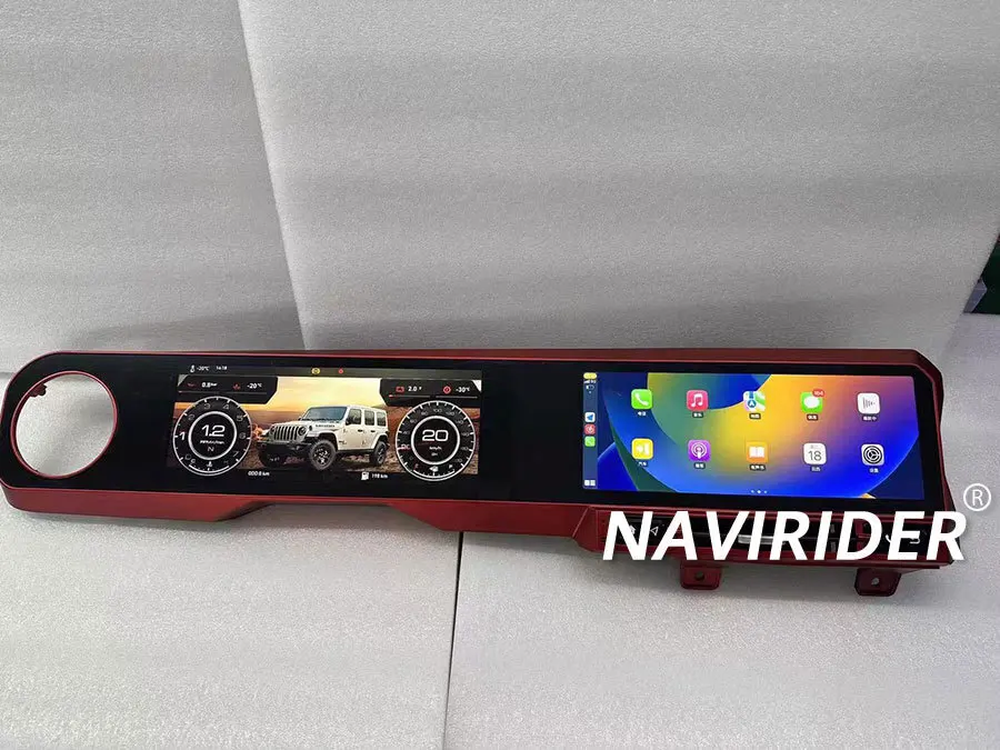 12.3inch+12.3inch Carplay Car Radio For JEEP WRANGLER 2018-2022 LCD Android Dual