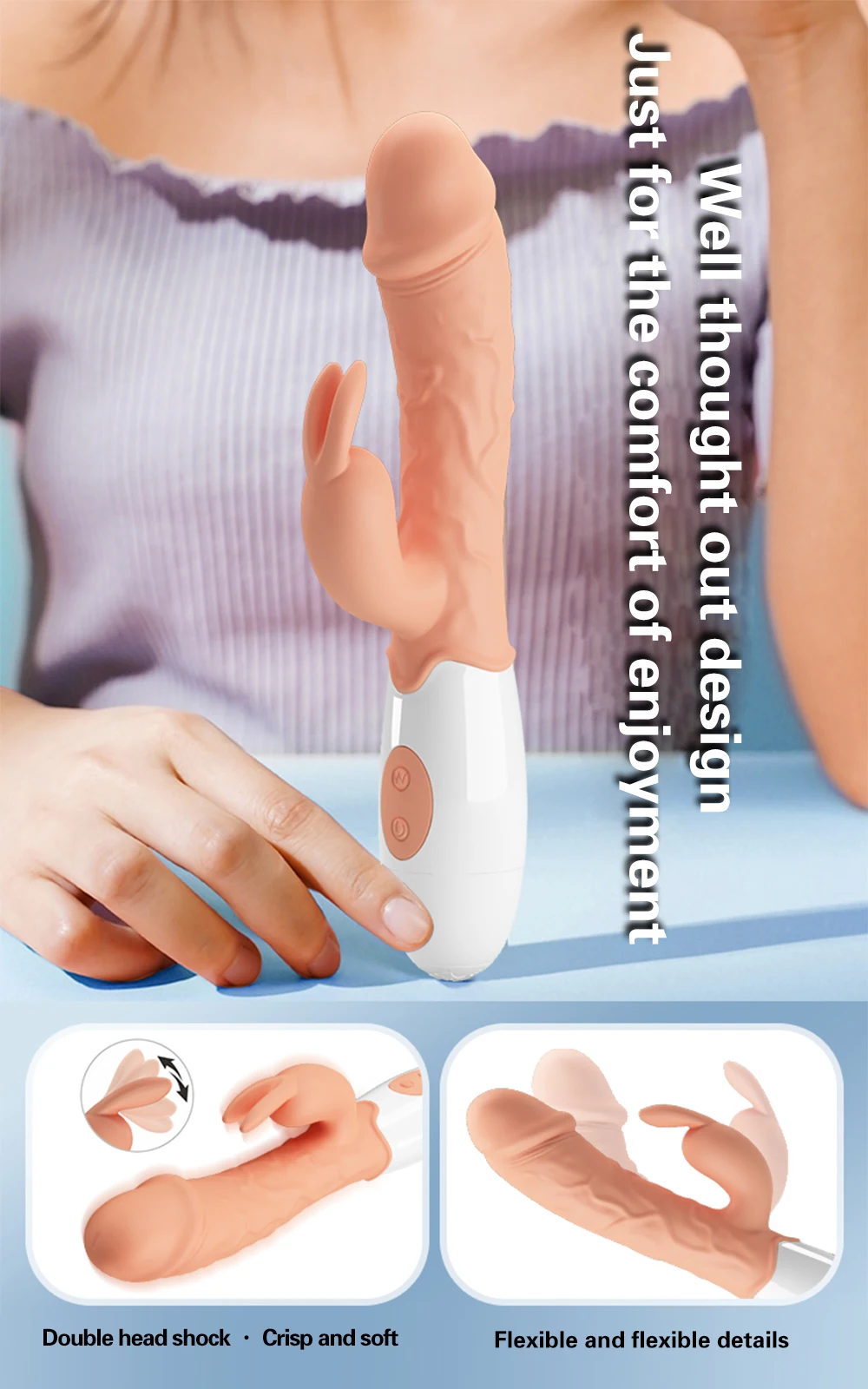 Realistic Dildo Vibrator With 30 Speed Settings For Women_voghion.com