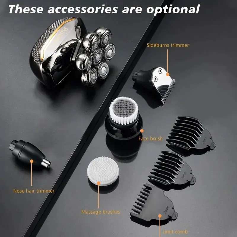 7D Head Shavers for Men 5 in 1 Electric Mens Head Shaver for Bald Men Wet & Dry Waterproof Bald Head Shaver Electric Shavers Men 6