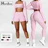 2PCS Yoga Suit Sports Set Women Quick-Drying Gym Set Women Tracksuit Running Workout Long Sleeve Sports Shirt Yoga Clothing