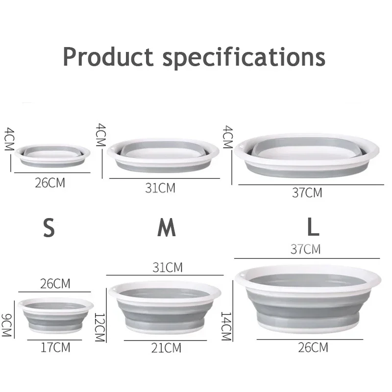 Portable Wash Basins Plastic Folding Basins Dorm Room Essentials  Foldable Bucket Basin Wash Basin Bathroom Kitchen Accessories 6