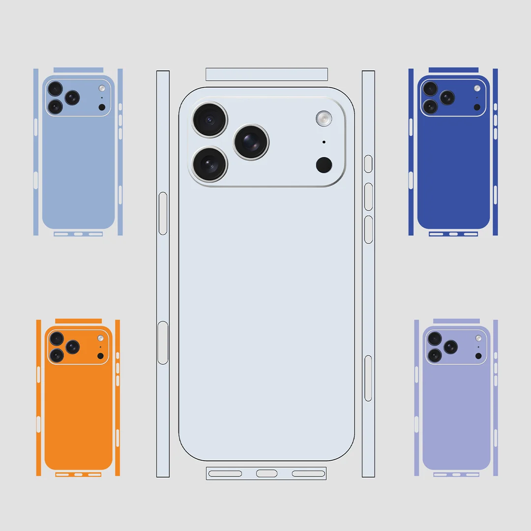 Vinilo Adhesivo para iPhone 13/14/15/16/17 Pro Max, Película Protectora para la Parte Trasera, el Marco y la Cámara (No 