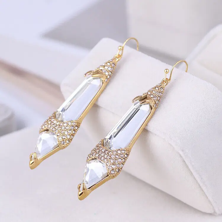 

Alexis Bittar Fashion Textured Geometric Rhinestone Set Earrings With Gift Box