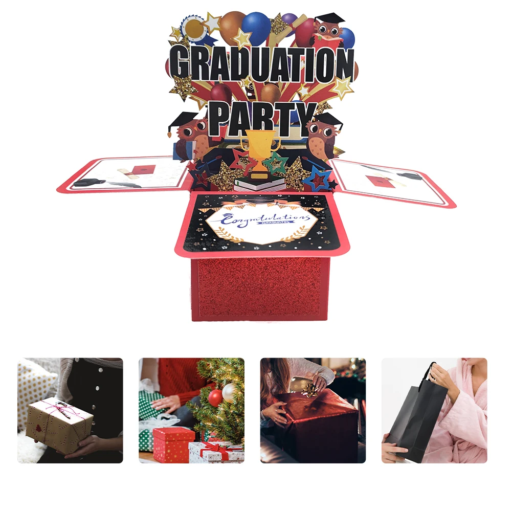 Greeting Cards Graduation Card Graduation Pop Up Card High School Cards 3D Popup Greeting Gift for Boy Girl