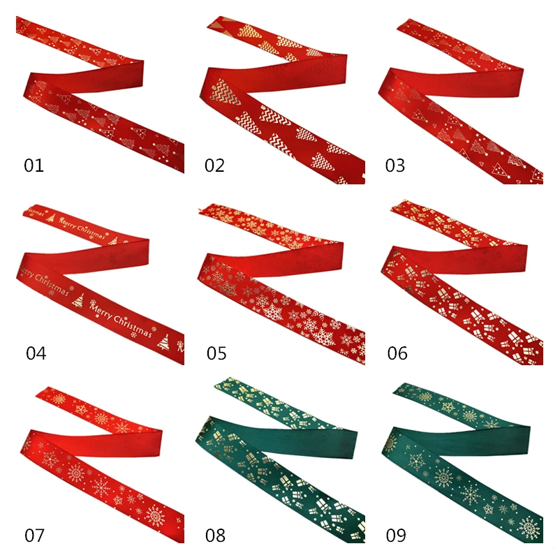Christmas Ribbons 25mm Printed Grosgrain For Gift Wrapping Wedding Decoration Hair Bows DIY satin ribbons,ribbon decoration,ribbon supplies,wrapping ribbon,grosgrain ribbon,christmas ribbon