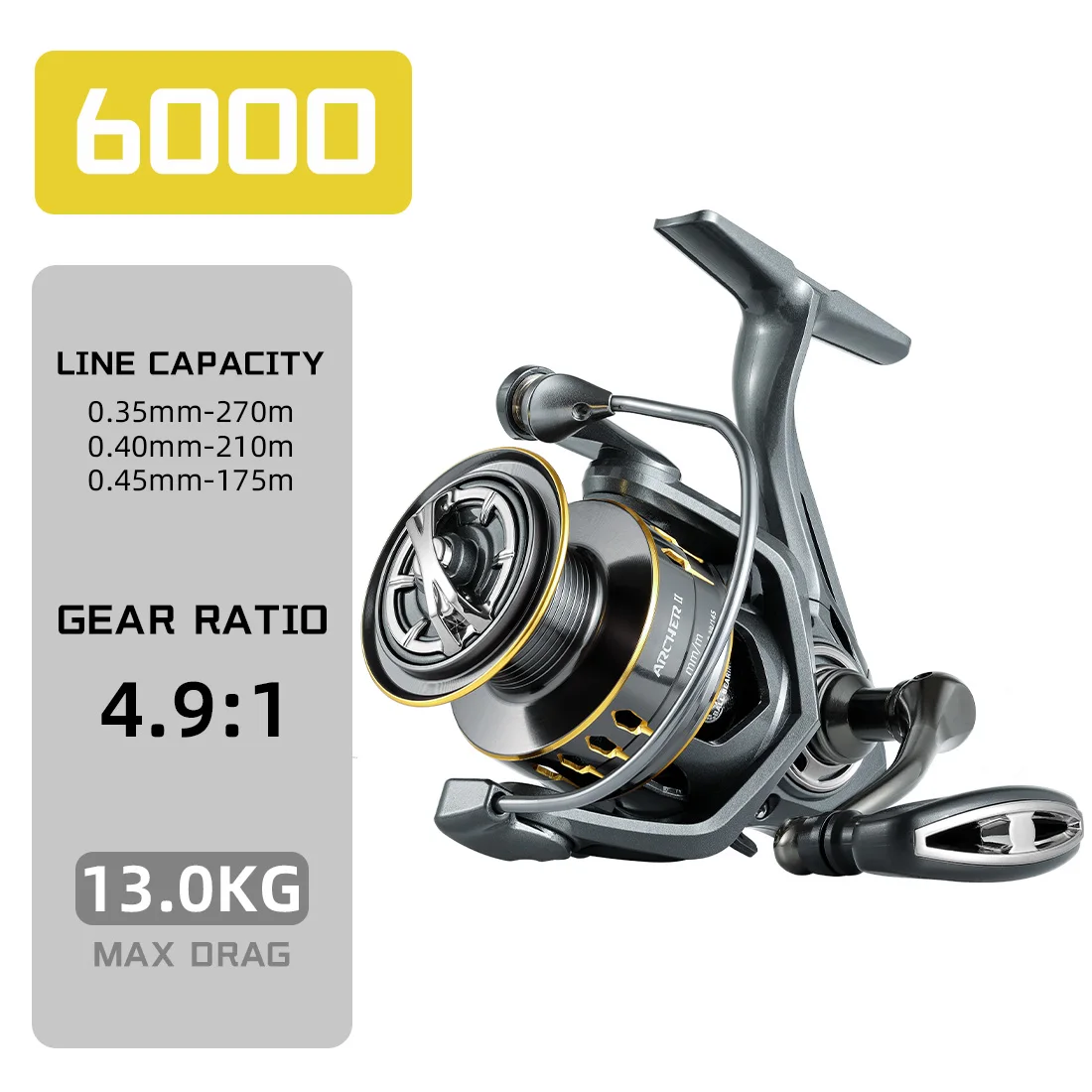 SeaKnight ARCHER2 Spinning Reel with 28lbs Max Drag and Aluminum Spool