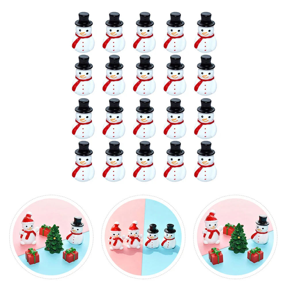 

Snowman Figurine Mini Resin Christmas Statue Landscape Party Miniature Miniatures Supplies Decoration Diy Dollhouse Micro Fairy