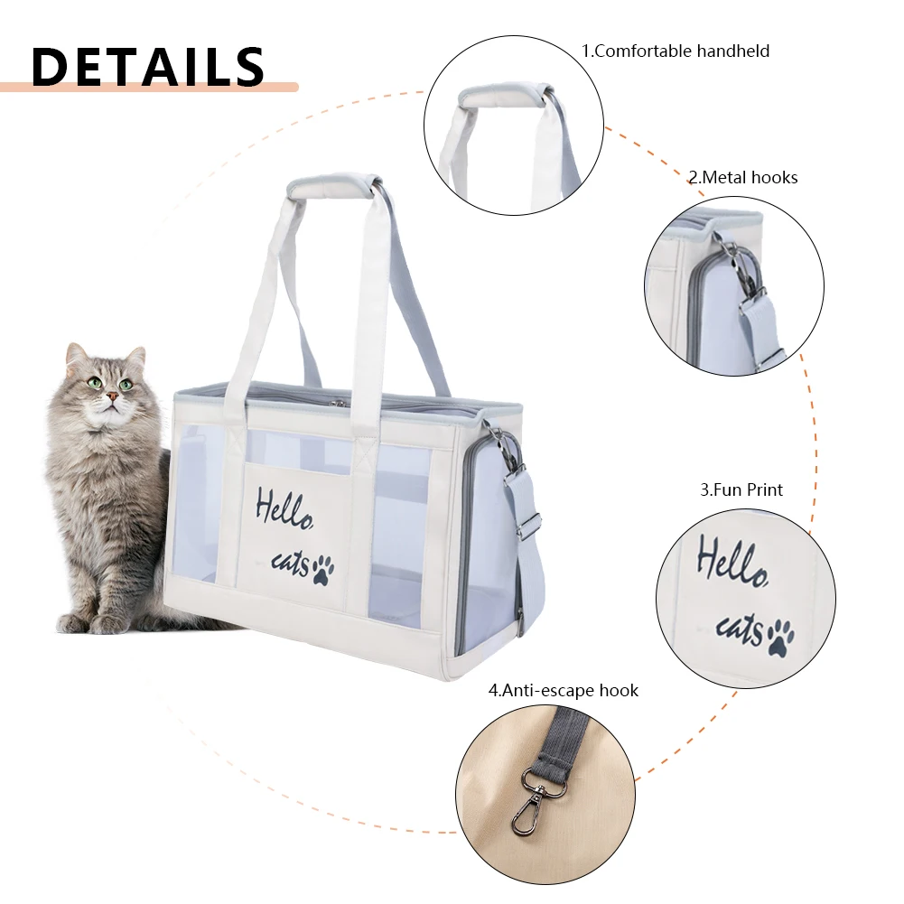 Large Pet Carrier Travel Elegant Soft Sided Carriers for Pet Medium Large  Cats Dogs - China Cat Bag and Cat Carrier price