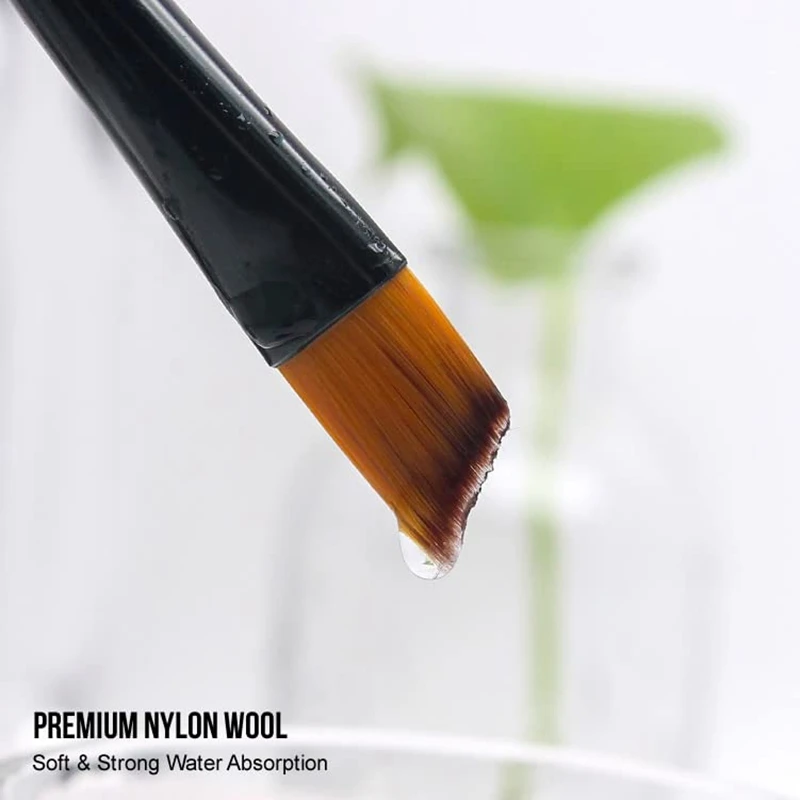 12Pcs ���Ϸ� ��� ����Ʈ �귯�� ���� ���� Filbert �÷� ���� ��ũ ����Ʈ �׸� �н� DIY ��äȭ ���� ��