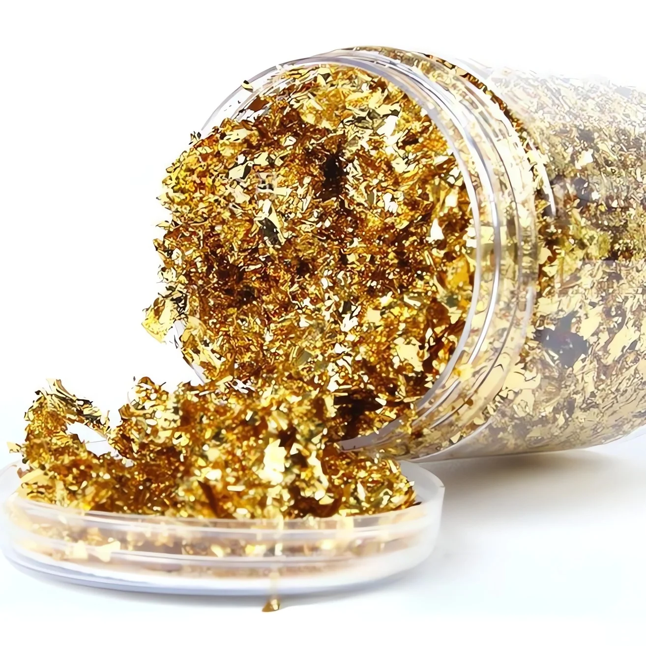 Gold Leaf Flakes Sequins Glitters Confetti for Painting Arts Nail Art Foil Decorative Paper Resin Mold Fillings
