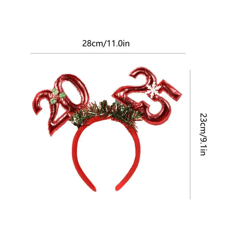 Christmas Headband Xmas Elk Horn Bell Sequin Christmas Hair Band Happy New Year Photo Props Merry Decor Gifts for Kids