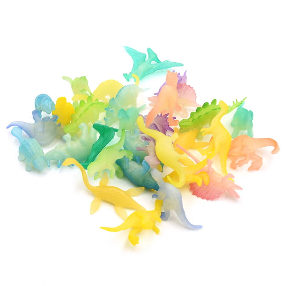28PCS Mini Luminous Dinosaurs Glow in the Dark Dino Toys   Boys and girls  Cake Decorations   Birthday gift Collectible Model 3