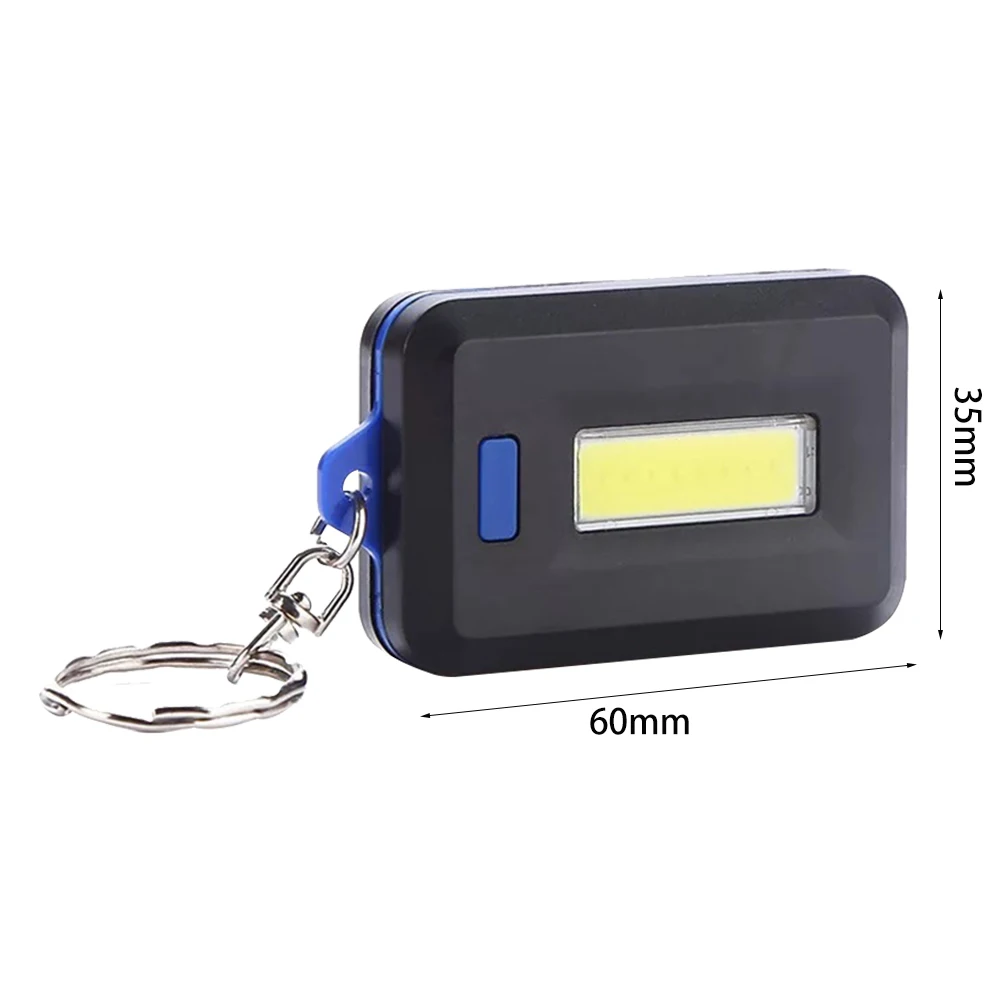 Mini Portable COB LED Flashlight Keychain Emergency Camping 3 Modes Pocket Torch