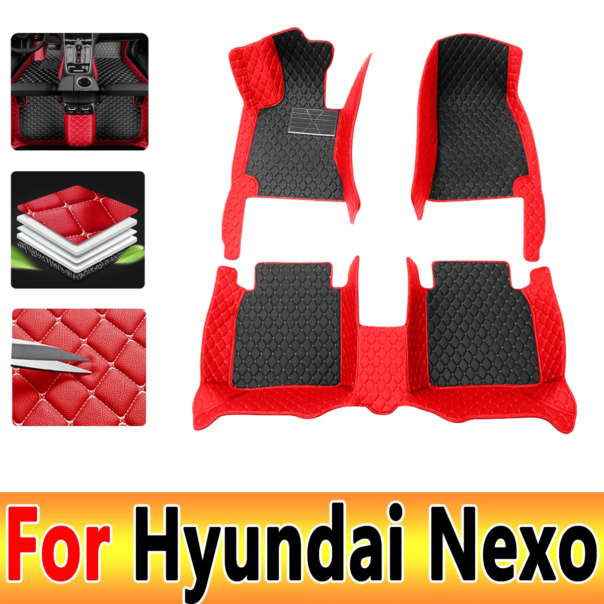 

Автомобильные коврики для Hyundai Nexo Hyeondae Negso FE 2019 2020 2021 2022, 5-местный коврик, водонепроницаемые автомобильные аксессуары