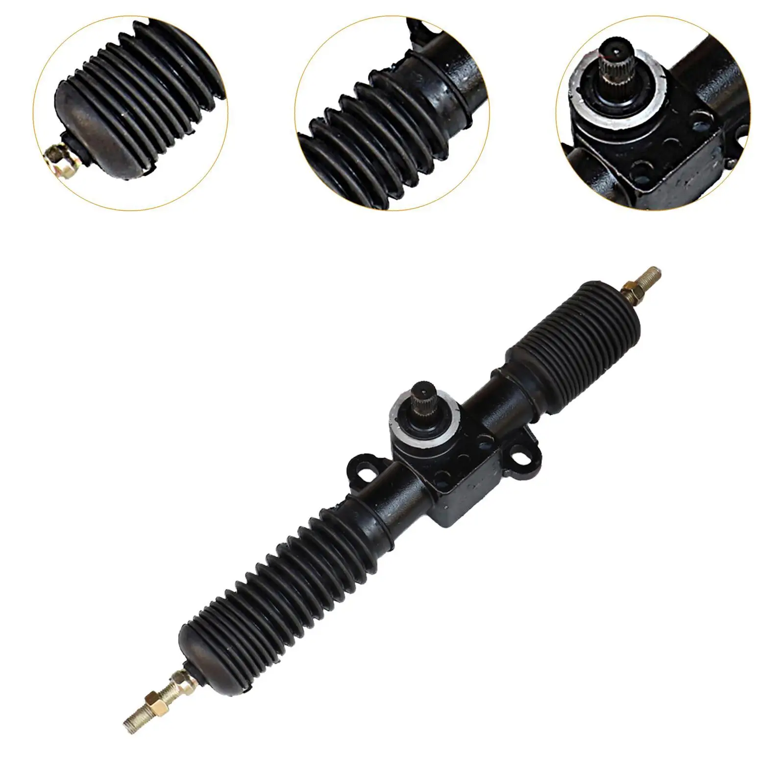 Power Steering Gear Rack Assy Go Kart Accessories Heavy Duty Lightweight Easy Installation Replacement for UTV Buggy DIY