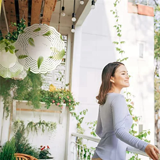 Forró! 6 Csomag 8 Hüvelykes Szublimációs Szél Fonó Üres 3D -S Szélfutók Lógó Fonógépek A Beltéri Kültéri Kerti Dekorációhoz - Image 6