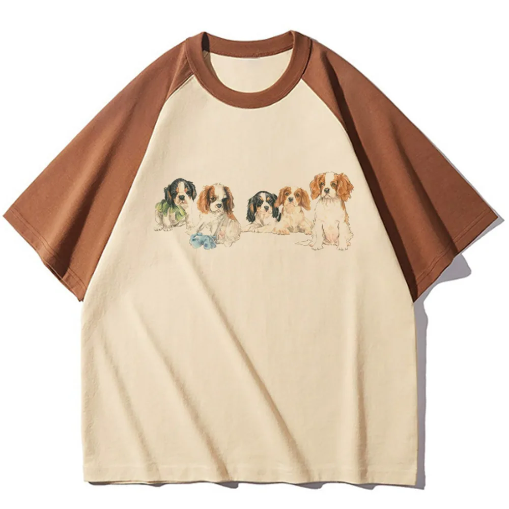 Cavalier King Charles Spaniel Graphic Women's Manga Y2K T-shirt - Japanese Streetwear