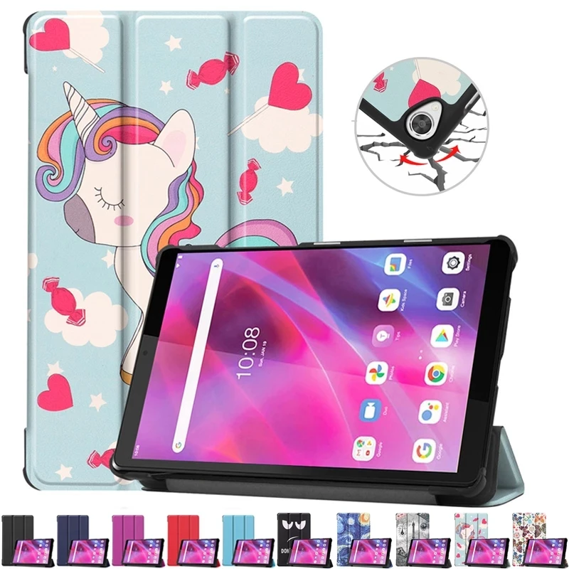 Capa Protetora de Couro pu para Lenovo Tablet Tab m8 3ª Geração Fhd hd tb 8505f tb 8505x tb 8506f tb 8705f tb 8705f