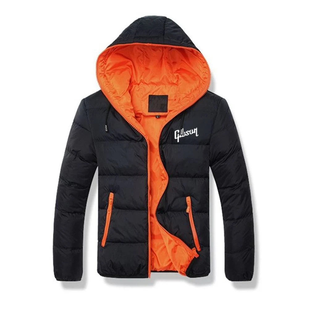 Gibson 2023 Men's Printing Winter new keep Warm Cotton Casual Harajuku Hooded Comfortable Fashionable Zipper Jackets Coat top
