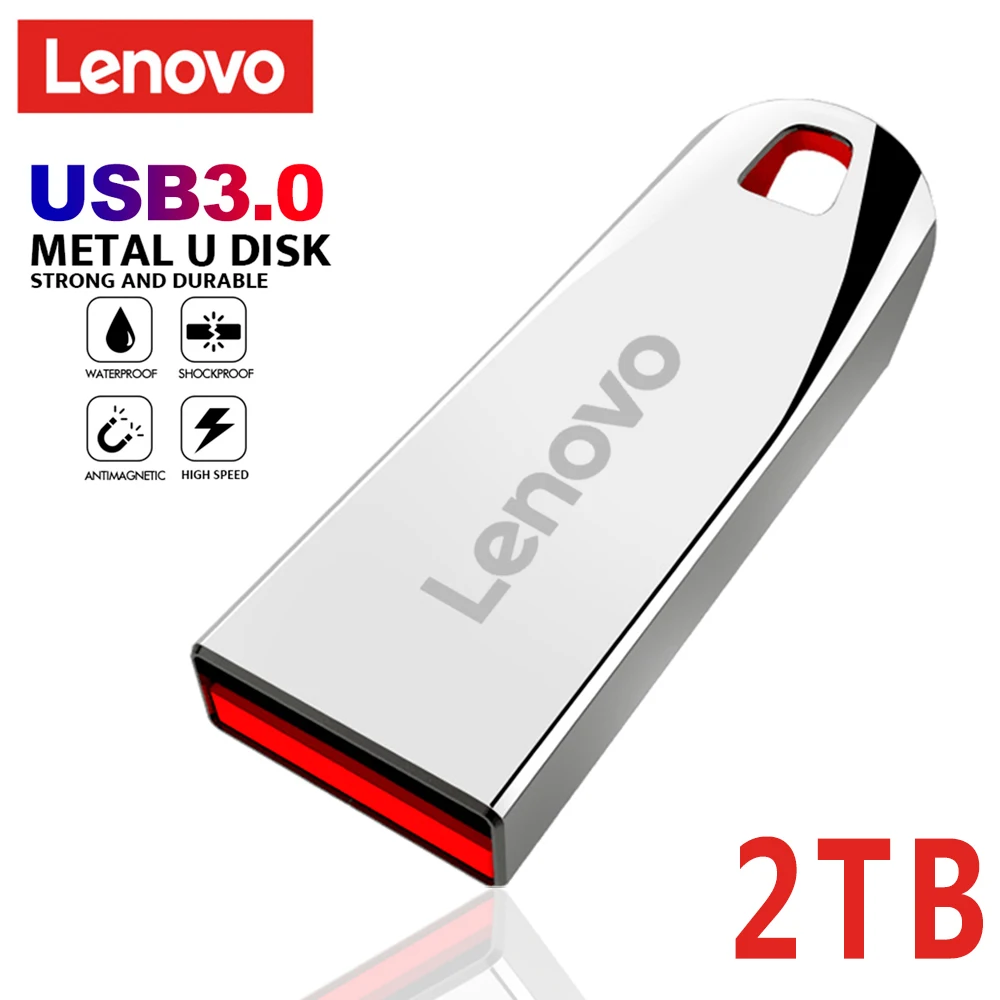 Lenovo 2TB pamięci Flash USB 1TB 512GB metalowa pamięć o rzeczywistej ...