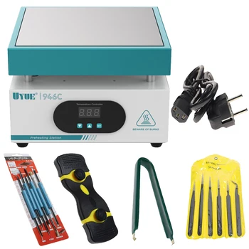 UYUE 946C stazione di riscaldamento piattaforma di preriscaldamento Display digitale LCD stazione di preriscaldamento piastra di calore a saldare schermo del telefono sostituire 1