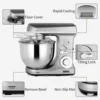 Ready to ship MRK Stand Mixer 5L 1000W Electric Dough Mixer Kitchen 8 Speed Tilt-Head Cake Food Mixer 2