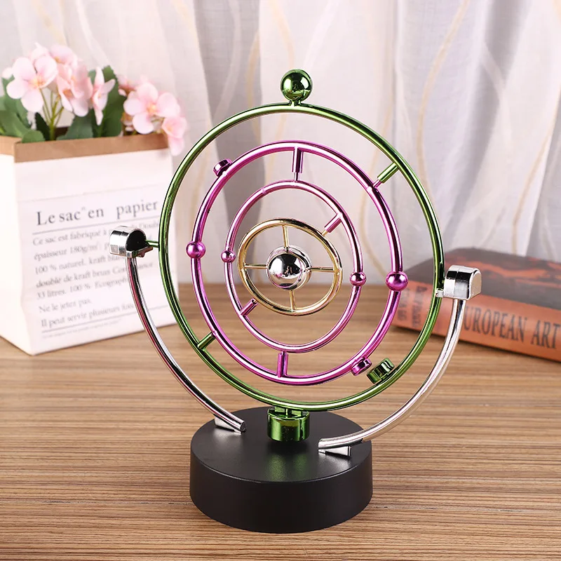Newton Pendulum Ball Balance Ball Rotating Perpetual Motion Physical Science Pendulum Toy Physics Tumbler Craft Home Decoration