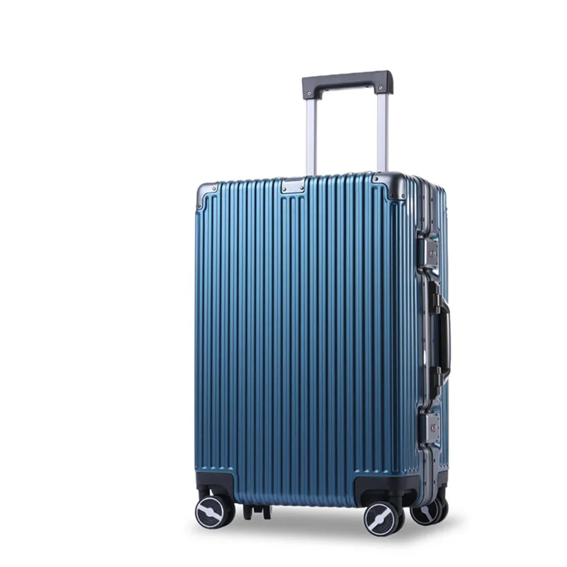 Hot Aluminium Frame Luggage 20-Inch Luggage 24-Inch Password Suitcase Large Capacity Travel Boarding Bag