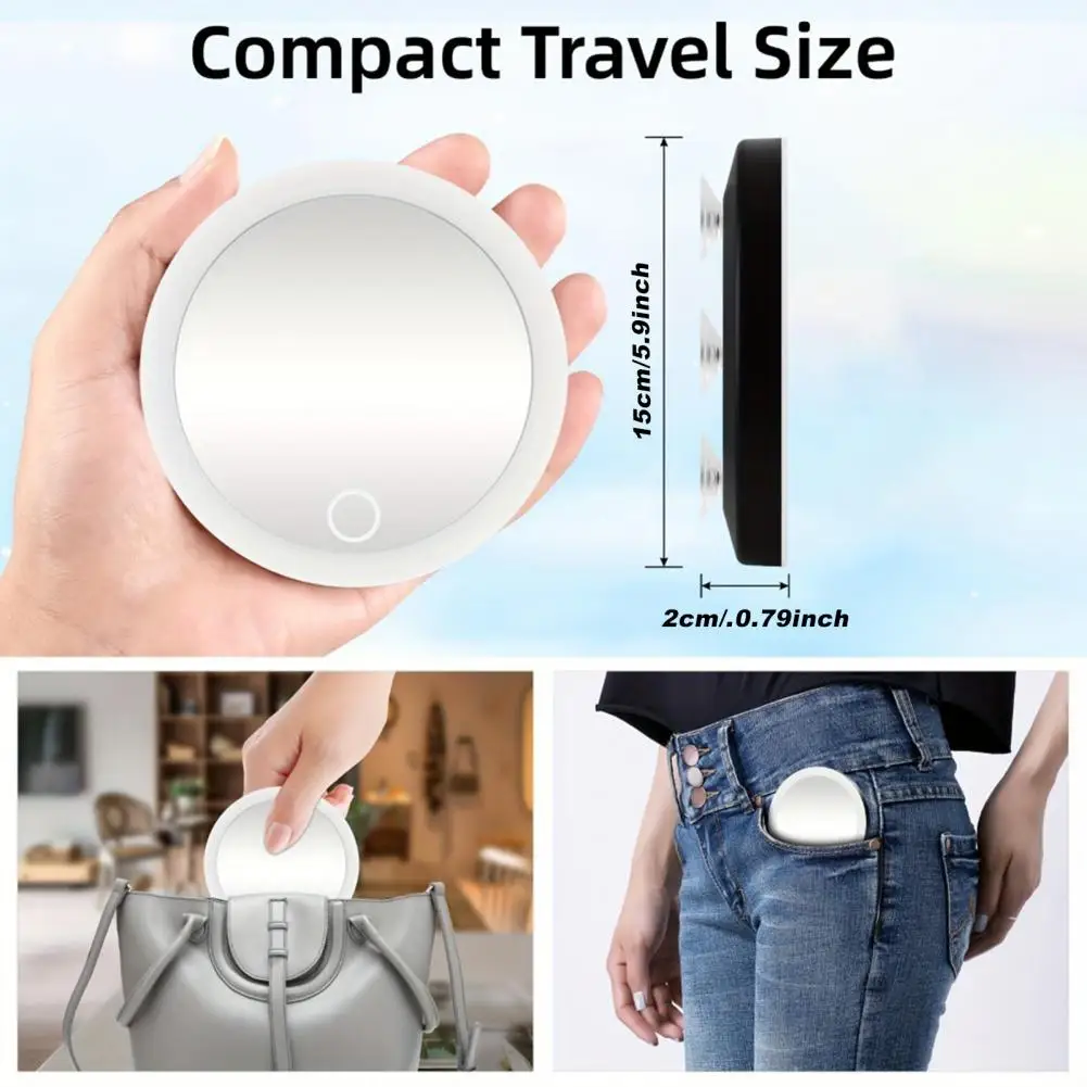 Magnifying Mirror Magnifying Mirror with Rechargeable Battery Portable 10/20/30x with Dimmable Led for Men