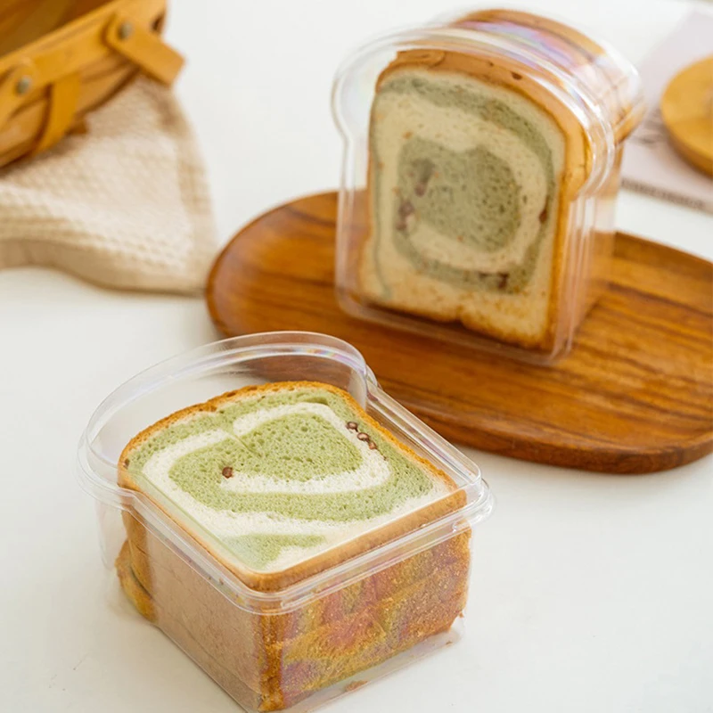 10PCS Clear Sandwich and Toast Bread Packaging Boxes with Lids Oilproof PET Take Out Bu... - SKU CSB00012 - UGI Packaging