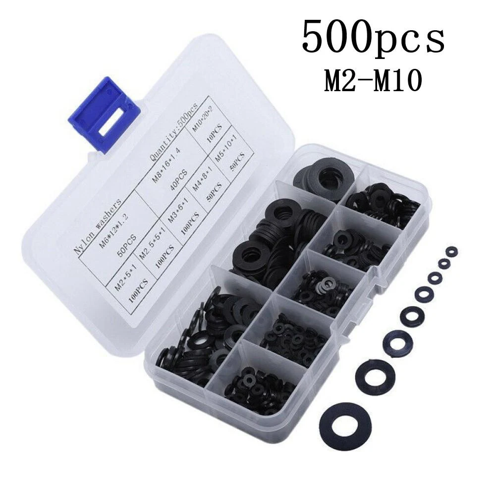 

500/700 шт., плоские нейлоновые шайбы