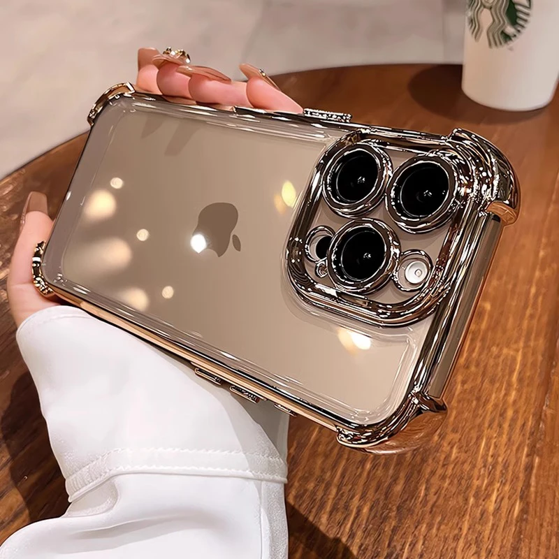 Luxury Shockproof Armor Transparent Phone Case Cover