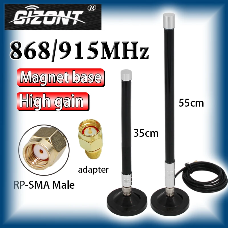 

Outdoor LoRa 868MHz 915MHz Antenna N-Male Connector Waterproof Fibreglass Magnet Base Antenna For Helium Hotspot HNT Miner