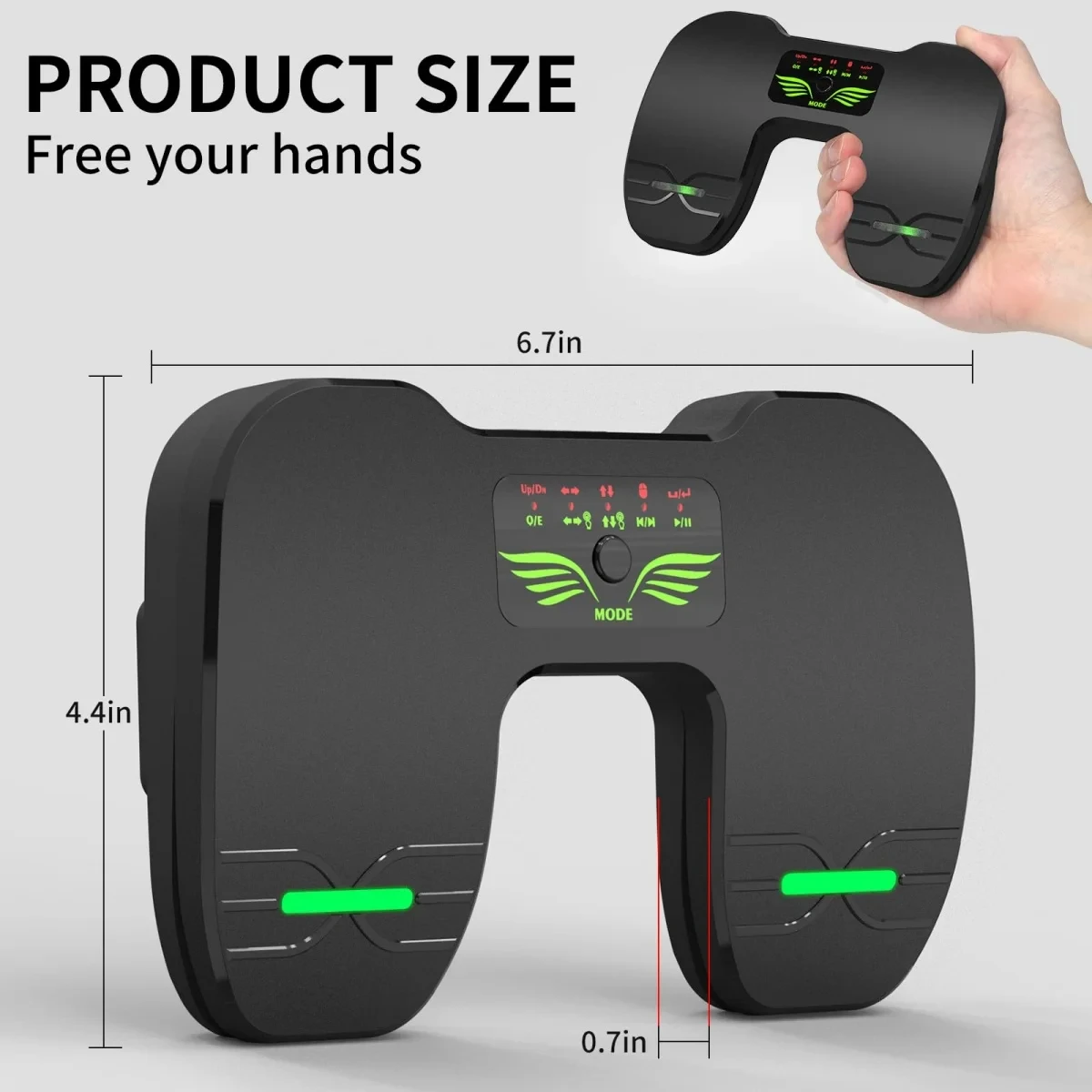 Miwayer Wireless Page Turner Pedal Bluetooth 5.1 Foot Pedal 10 Modes Rechargeable Anti-Skid for Tablet Smartphone Music Score