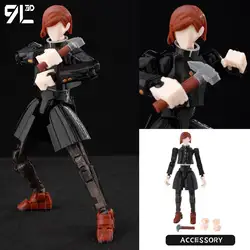 Articulated Anime Figure with Cursed Robe - Inspired by Jujutsu Kaisen (Kugisaki Nobara)