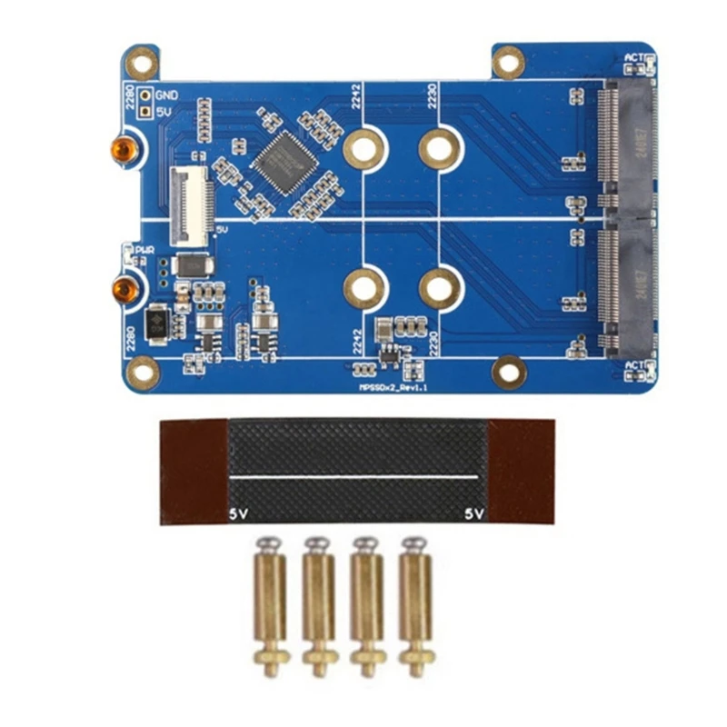 

Плата расширения SSD PCIE to Double NVME для SSD 2230, 2242, 2280, обновление хранилища