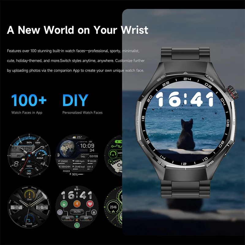 GPS Sports SmartWatches Man AMOLED HD Screen GPS Tracking Waterproof NFC Smart Watch Women Heart Rate Monitoring BT Call Watch