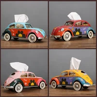 Creative Industrial Bus Tissue Box Decorative Piece For Living Room Serving As A Tissue Holder Vintage American Car Ornament 1
