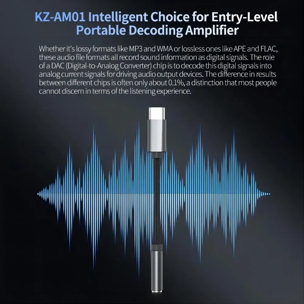 KZ AM01 CŸ-3.5mm  , 32 Ʈ, 384kHz,  DAC + IC ,  Ĩ ̾  ̺