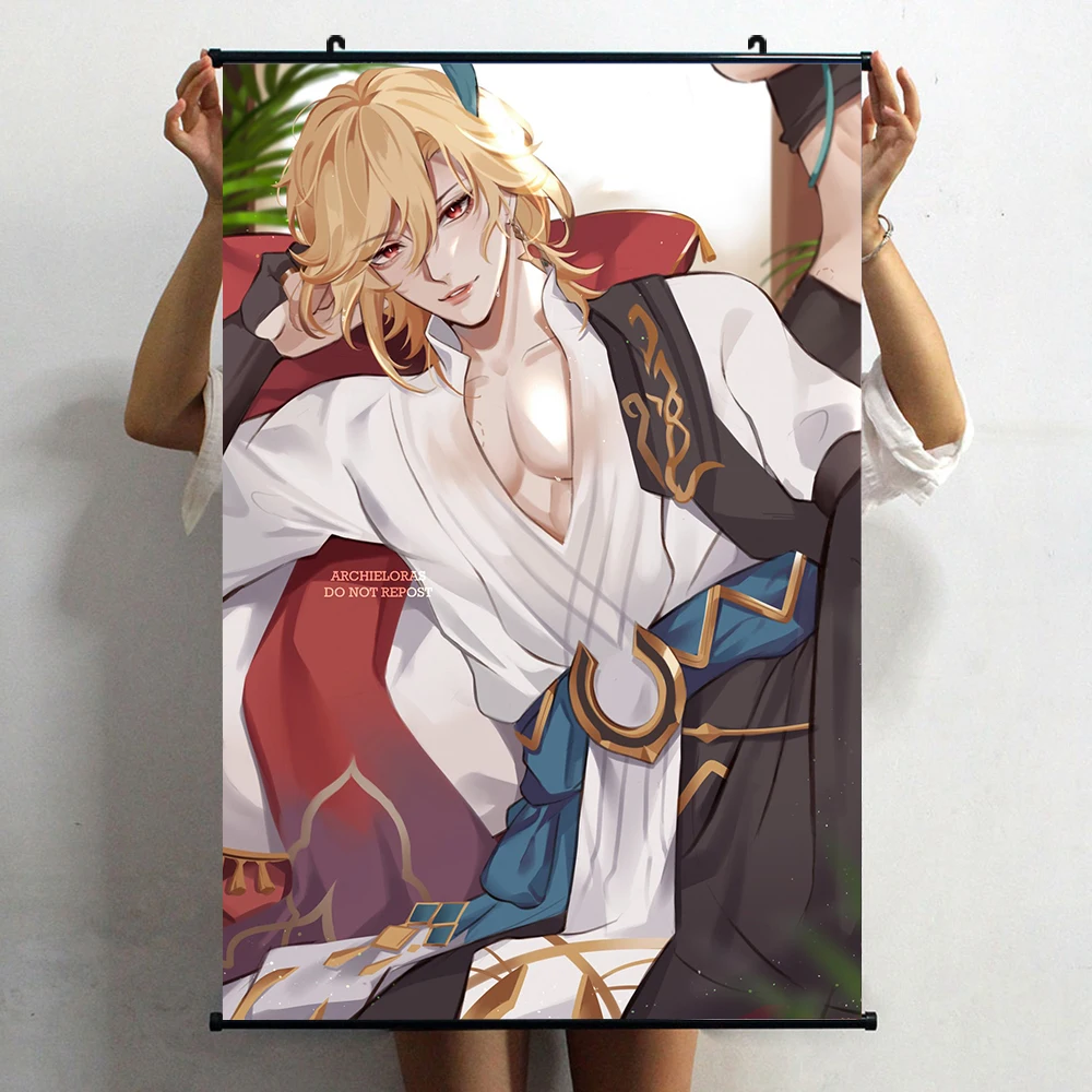 genshin impact furina Anime HD ART Posters Home Decor Wall Scrolls 60X90cm  D9