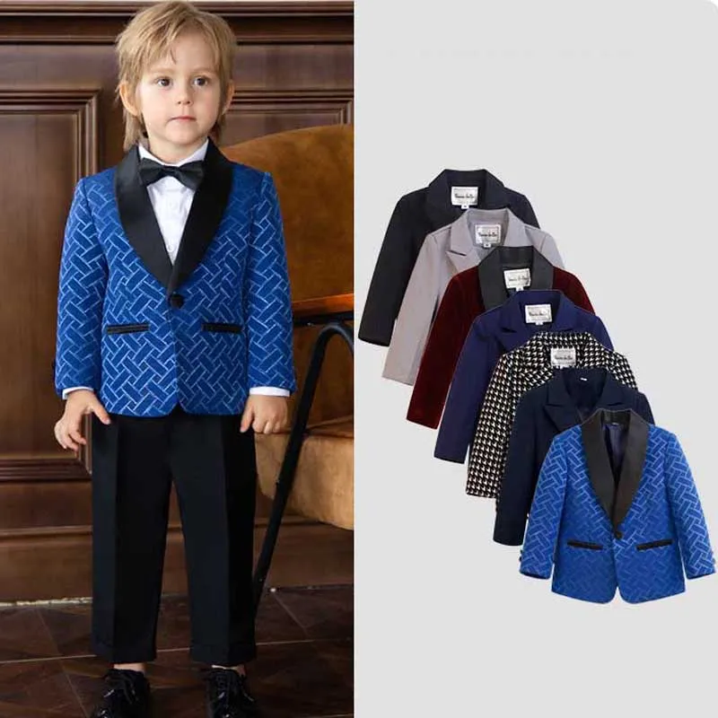 

Children New Year Photography Jakcet Boys Girls Formal Ceremony Costume Coat Kids Piano Wedding Performance Birthday Party Dress